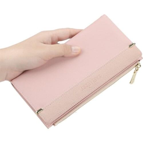 Elegant Women Wallet Hasp Zipper Long Clutch Ladies Wallet Multifunction Phone Wallets Slim Woman Purse Card Holder Money Bag