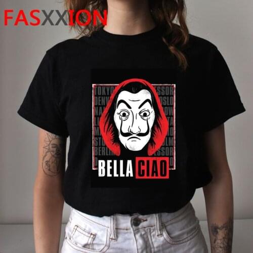 La Casa De Papel Money Heist the House of Paper Bella Ciao t-shirt women couple clothes japanese harajuku t-shirt t shirt