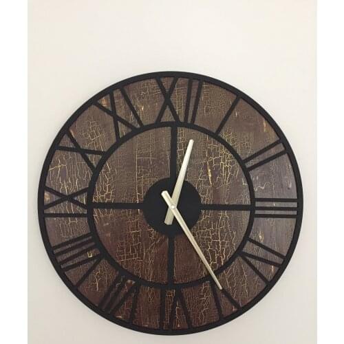 Goodtime Alpha Brown Black Decorative Wall Clock 50 Cm