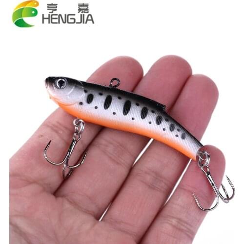 HENGJIA 7cm/17g 1pcs Shape Hard Bait Lead Jig Head VIB Soft Wobbler Fishing Lures Jerkbait Pesca Fishing Tackle