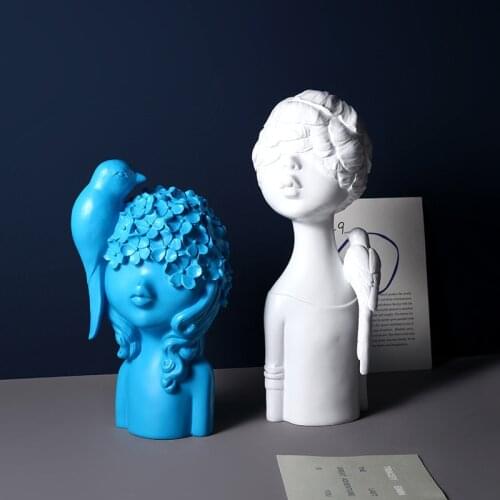 Girl Sculpture Ornaments Nordic Angel Decoration Ornaments Living Room Porch Home Accessories Home Decore Animal Figures