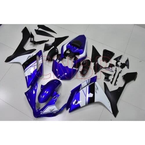 Full Body Kits YZF1000 R1 2007 - 2008 Blue White Abs Fairing YZF1000 R1 2008 Full Body Kits for YAMAHA YZFR1 2007 no paint