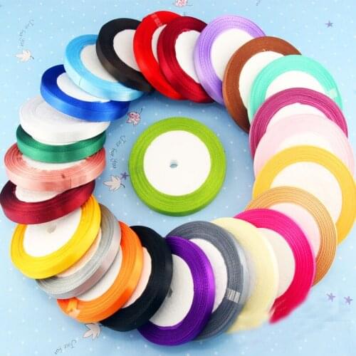 5Yards/Roll Silk Satin Ribbons Christmas Wedding Decoration Birthday Gift Box Wrapping DIY Handmade Crafts Materials 10 mm JJ138