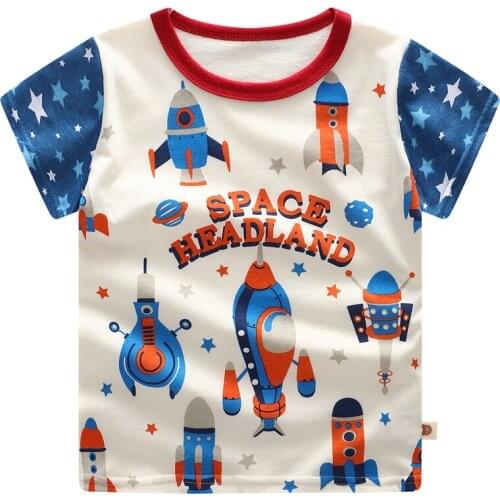 Boys Summer Clothes Children T shirts Brand Tee Shirt Cotton Tops Kids Clothing Animal Pattern Baby Boy T-shirts DS19