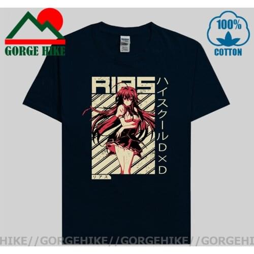 GorgeHike Men t-shirt Rias Gremory High School DxD Anime Shirt man Tshirt Women T Shirt Men Cotton Tees Harajuku tshirt camiseta