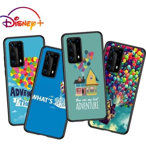 Disney Up Soft TPU Silicone For Huawei P40 P30 P20 Pro P10 P9 P8 Lite RU E Mini Plus 2019 2017 Black Phone Case Capa