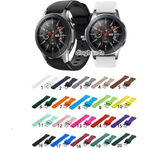 Soft Silicone Watch Strap Band For Samsung Gear S3 Galaxy Watch 46mm 45mm Replacement Sport Bracelet 22mm Wrist bands straps