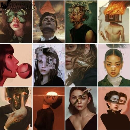 Creative Character Diamond Painting Girls Cross Stitch Embroidery 5D Diy Mosaic Kit Hand Inlaid Home Decoration Accessories