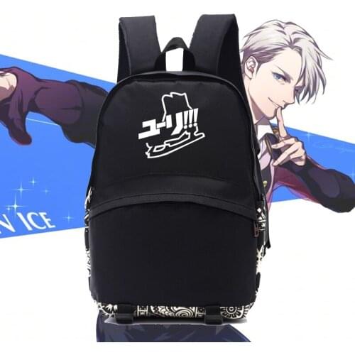 Ice On Yuri Backpack Japanese Anime Fans School Backpack Cartoon Bag