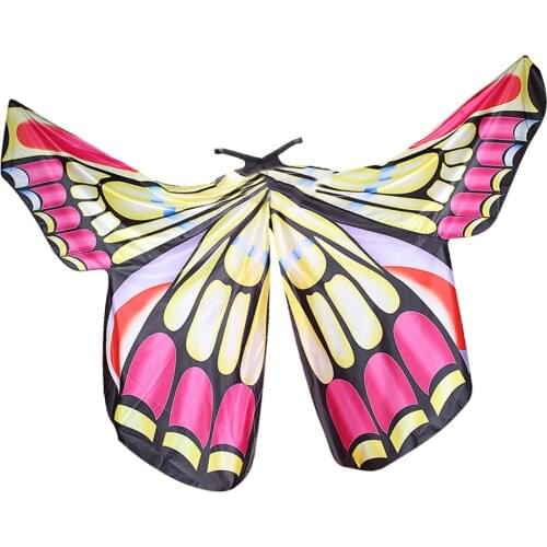 Belly Dancing Butterfly Wing Fairy Cape Festival With 2 Telescopic Sticks