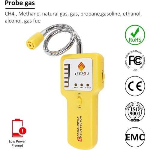 Techamor Y201 Portable Handheld Methane Propane Combustible Natural Gas Leak Sniffer Detector