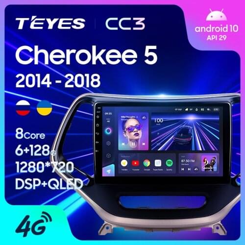 TEYES CC3 For Jeep Cherokee 5 KL 2014 - 2018 Car Radio carplay Multimedia Video Player Navigation stereo GPS Android 10 No 2din 2 din dvd