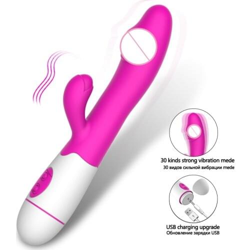 30 Speeds Vibrations Rabbit Vagina Vibrator For Women Clitoris Stimulate Double Motors Dildos Sex Toys For Women Adult Massager