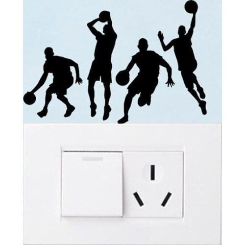 Basketball Player Wall Sticker Bedroom Vinyl Home Switch Decal Vinyl 6SS0426