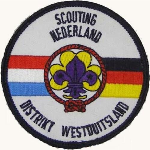 Scouting Nederland Embroidery Patches Embroidered Garment Tag Cloth Product Labels Merrow Border&PVC Backing Customized MOQ50pcs