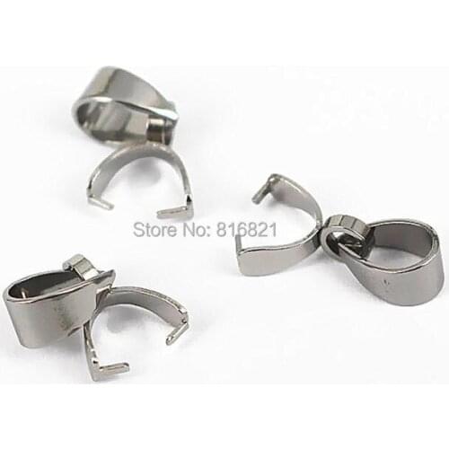 Stainless Steel 316L Pinch Clip Bails Connectors DIY Findings Wholesale 15x3mm 17x5mm 19x7mm
