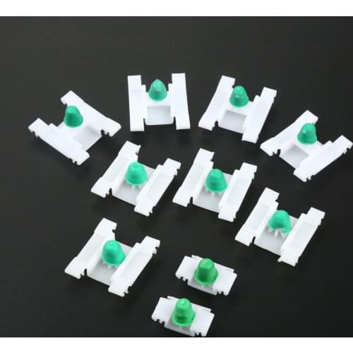 10Pcs Car Door Moulding Trim Panel Clips Bumpstrip White Plastic Rivet Retainer Auto Fastener Clip For VW MK3 Golf