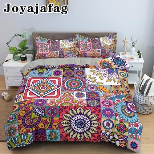 Retro Bohemia Duvet Cover With Pillowcase 2/3pcs Psychedelic Microfiber Bedding Set For Bedroom Decor Bed Sets