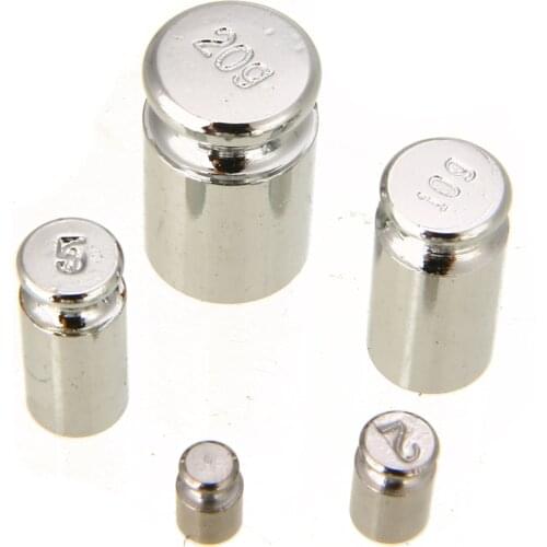 5pcs Precision Calibration Weights Set Chrome Weighing Scales 1g 2g 5g 10g 20g Grams Mayitr