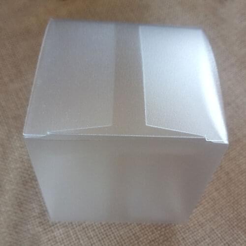 500pcs 6x6x6cm Scrub Jewelry Gift Box Clear Boxes Plastic Box Transparent Storage Pvc Boxes Packaging Display Pvc Boxen For Wed