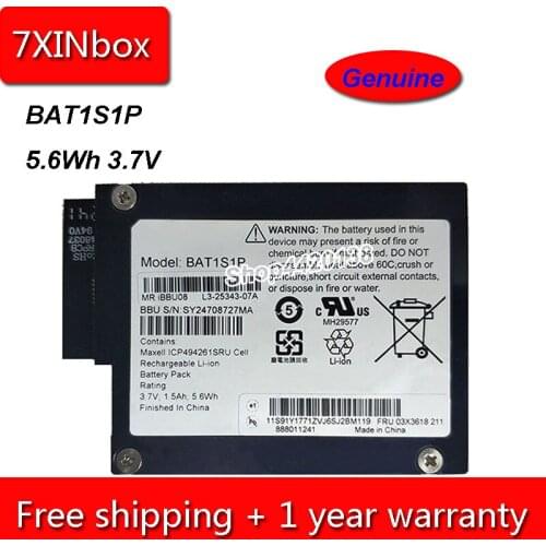7XINbox 5.6Wh 1500mAh 3.7V Genuine BAT1S1P Raid Battery For IBM iBBU08 M5016 M5110 M5014 9260-8i/4i 9261-8i 9280-8i 81Y4490