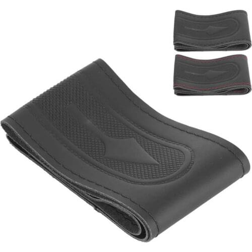 15in Microfiber Steering Wheel Cover DIY Stitch on Wrap with Needle Thread Universal Fit for Honda Civic Auto accessories