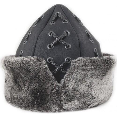 Depotalha Kürk Detaylı Üzeri Çapraz Örgü Armalı Yeni Şapka Börk Erkek Soğuktan Koruyucu Başlık Şık ve Estetik Tasarım