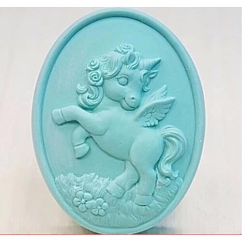 Unicorn Horse Mould S350 Craft Art Silicone Soap Mold Craft Molds DIY Handmade Candle Molds