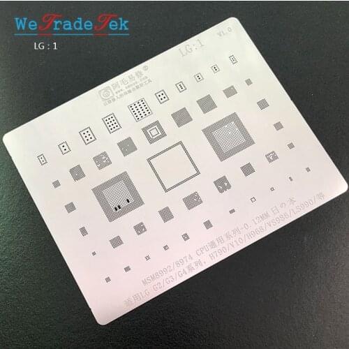 IC Chip BGA Reballing Stencil Kit Solder Template for LG G2 G3 G4 H790 V10 H968 LS990 VS986 MSM8992 8974 CPU Tin Planting Net