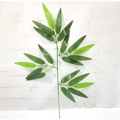 Artificial Green Bamboo Leaves Fake Green Plants Greenery Leaves for Home Hotel Office Decoration Drop shipping