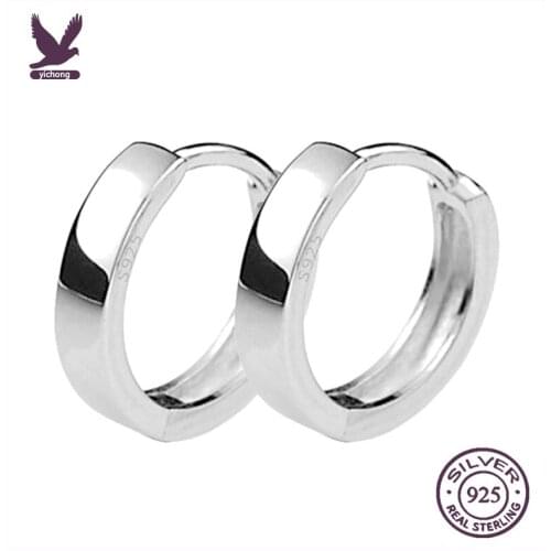 Fine 925 Sterling Silver Earrings Pure Zircon High Quality Female Combination Earrings 1 Pair Of Small Circle Shaped Earrings