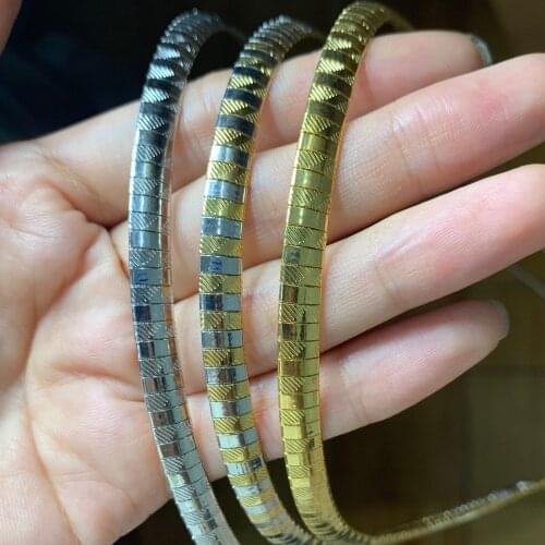 6MM Collar Necklace Stainless Steel Choker Jewelry Snake Chain Women Gifts New Style USENSET