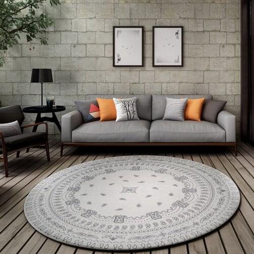 Nordic Modern Round Carpets Bedroom Round Rugs Living Carpets Kids Room Computer Chair Mat Study Carpet Sofa Coffee Table Mat