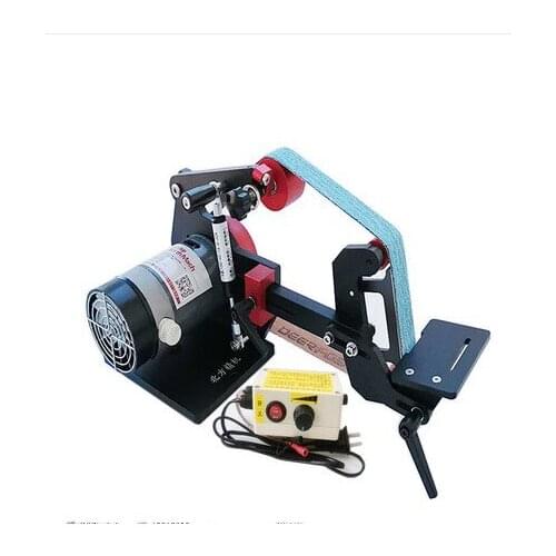 Mini DIY belt machine small desktop multi-function belt machine polishing machine grinding machine 220V 0-32m / s (660 * 25