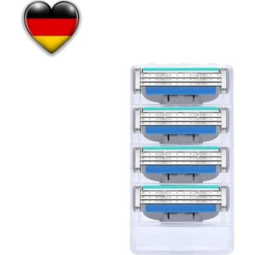 Mach3 Turbo Quality 4pcs Razor Blades Shaving Gillette Razor Blade For Men Face Hair Removal Sharp 3-Layer Shaver Blade Tool