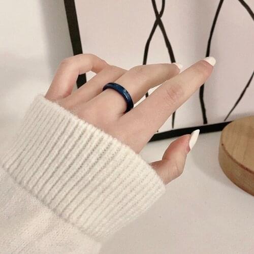 Fashion Simple Sweet Candy Color Resin Ring For Women And Girls Personality Japanese Fruit Ring Jewelry Wholesale