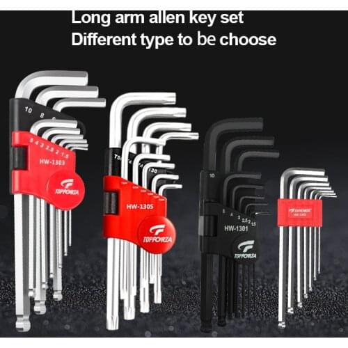 L Type Wrench Tool Kit Allen Key Set Hex Wrench Screwdriver Set Hexagon Spanner Universal 9Pcs Ball End Torx Star Head Keys Tool