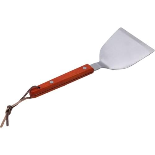 Stainless Steel Fried Shovel Spatula Steak Pizza Grasping Cutters Spade Pastry Cook Tools Wooden Handle Kitchenware