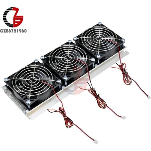 180W TEC-12705 Trinuclear Semiconductor Cooler Peltier Aluminum Radiator Air Conditioner Water Refrigerator Cooling Fan
