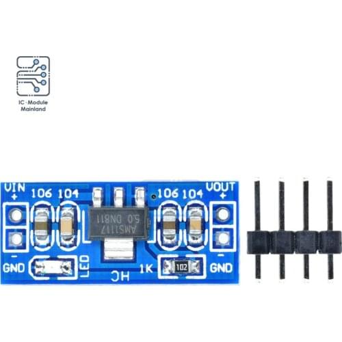 DC 6.0 -12V to 5V AMS1117-5.0V Step Down Buck Converter Power Supply Module AMS1117-5.0 For Arduino Raspberry Pi PCB Board