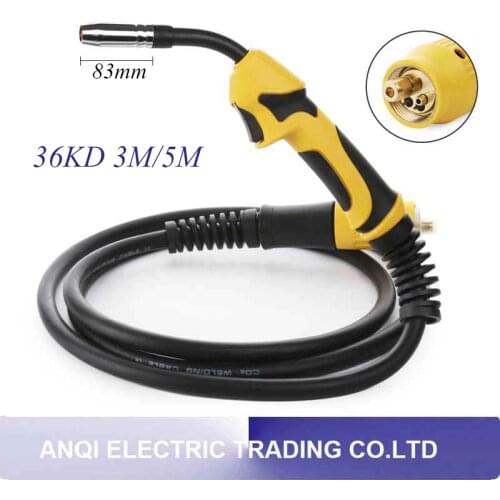 36KD MIG Torch Professional 320A Welding Torch MIG MAG Welding Gun 3M/5M Air-cooled Euro Connector for MIG MAG Welding Machine