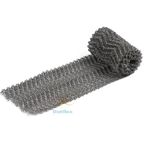 4 wire SS304 Mesh Filter, Column Packing, Woven Wire Screen Filter For Distillation, Width 10cm ,Length 0.5-3m, Diameter 0.15mm