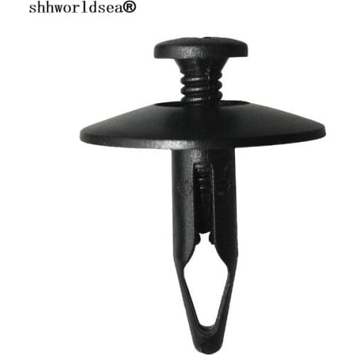 Shhworldsea 100pcs car clip and fastener push type retainer fits into 6.3mm hole for ford 1987-on N804837S