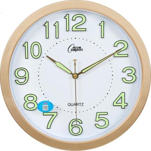 Glow In The Dark Wall Clock Silent Quartz Bedroom Wall Clock Home Decor Living Room Reloj Casa Round Vogue Clock classic 6DJ113