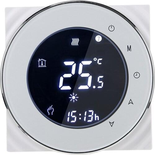 Thermostat Water Heating Floor No Wifi Negative LCD Touchscreen Programing Thermostat Home Temperature Controller NTC Sensor