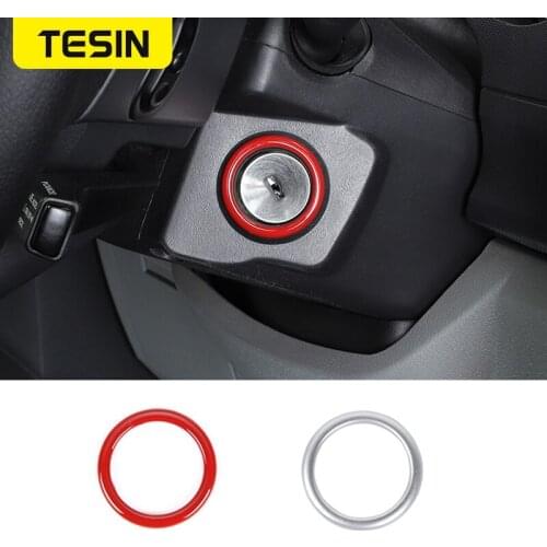 TESIN Car Engine Start Stop Ignition key Jack Decor Ring Stickers For Dodge Nitro For Jeep Liberty 2007-2012 Car Accessories