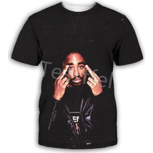 Tessffel 3D Printed Rapper Rapstar 2pac Fashion Harajuku Short-Sleeved Hip-Hop T-shirt Unisex Clothing Style-6