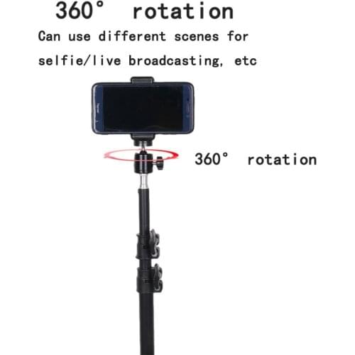 1/4 Screw Head Universal Phone Stand Mount Digital Camera With Bluetooth Remote Control For 160cm Portable Aluminum Selfie Tripo