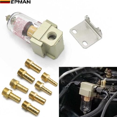 EPMAN Universal Engine Oil Catch Tank/ Engine Oil Separator / Oil and Gas Separator For Car Motorcycle EPEOSG32