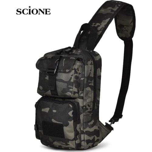 Military Shoulder Bag Army Tactical Molle Sling Backpack Climbing Camping Hiking Travel Men Outdoor Camouflage Chest Pack X217A